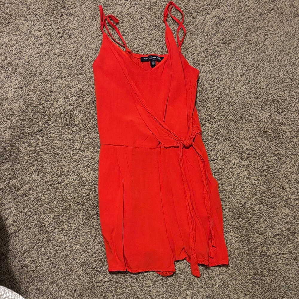 One Clothing Vibrant Red Mini Dress